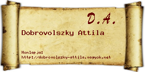 Dobrovolszky Attila névjegykártya