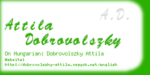 attila dobrovolszky business card